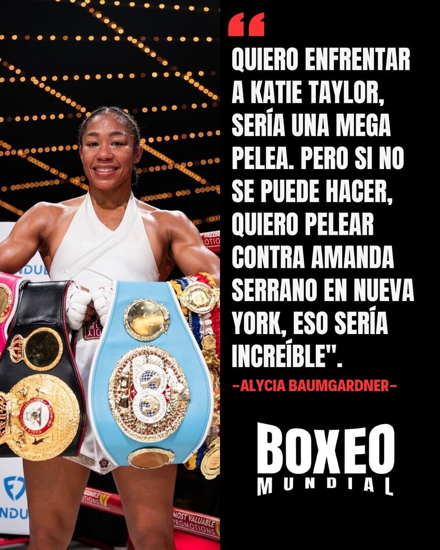 BoxeoMundial's tweet image. Alycia Baumgardner 🇺🇸 enfocada en duelos ante Katie Taylor 🇮🇪 y Amanda Serrano 🇵🇷

#Boxeo #Boxing #KatieTaylor #AmandaSerrano #AlyciaBaumgardner