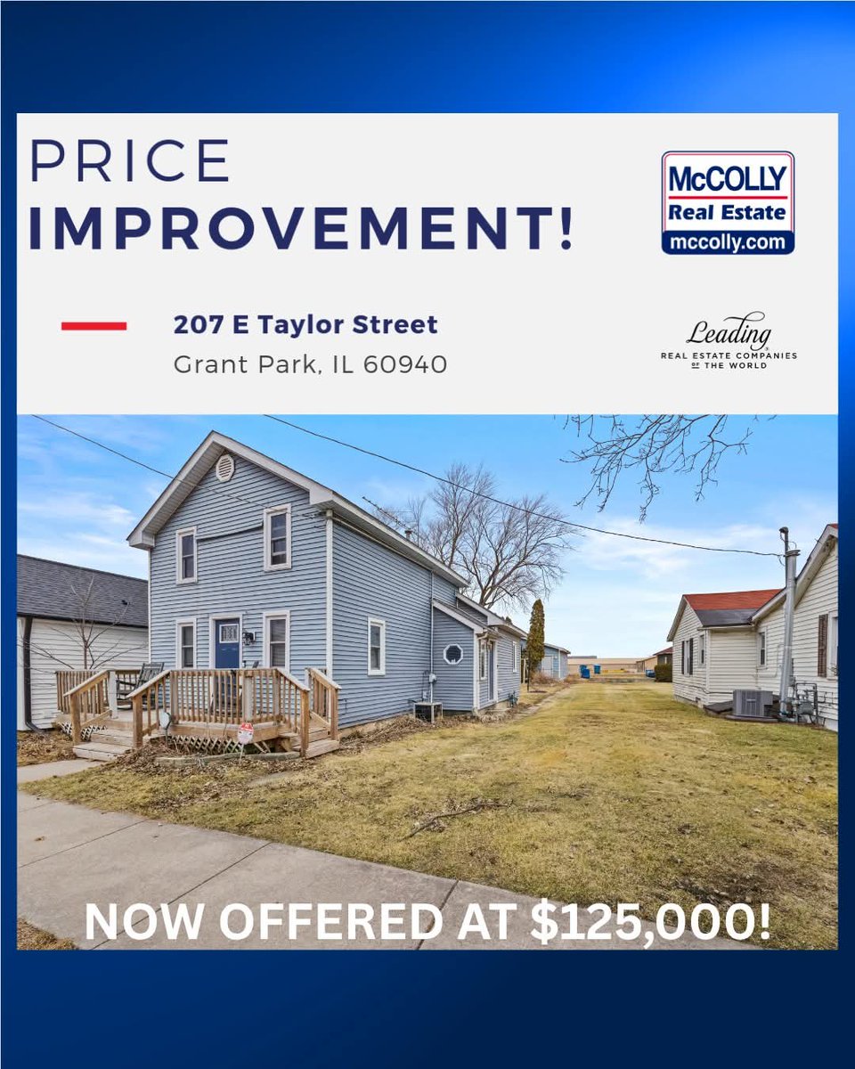 RealtyProCara's tweet photo. The secret is out! 207 E Taylor St got a major price refresh and is now officially listed at $125,000. 📉💰

Whether you're looking for your next savvy investment or a charming spot to call home, this is the deal you’ve been waiting for. Opportunities at this price point in Grant Park don't happen very often! 🏃💨 Don’t let this one slip away. DM me for a private tour or more info today! 📩🏡

#GrantParkRealEstate #PriceDrop #WannaBuyAHouse #InvestmentOpportunity #McCollyRealEstate #RealtyProCara