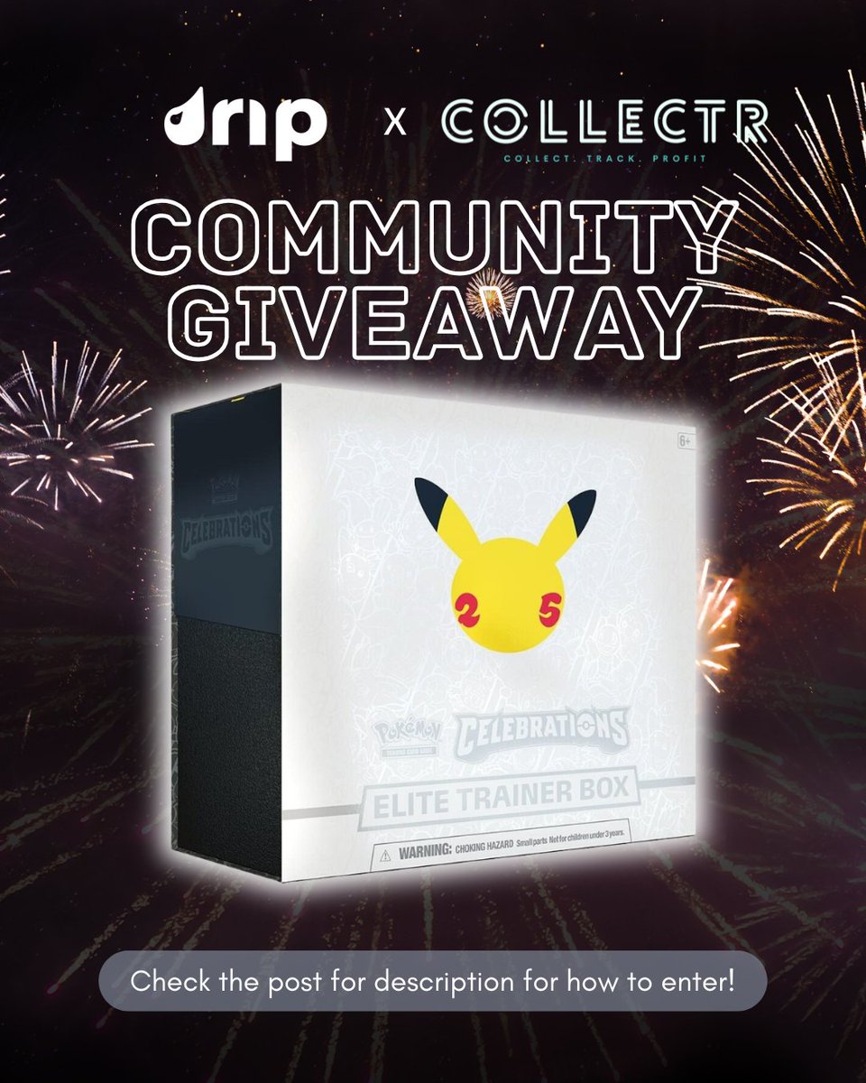 dripshop_live's tweet photo. 🚨 POKÉMON GIVEAWAY 🚨

Giving away a Celebrations ETB🔥

How to enter:
🔁 Retweet
✅ Follow @dripshop_live &amp; @getcollectrapp
👥 Tag 3 Pokémon collectors
📲 Confirm via link or DMs

That’s it. You’re in.

⏰ Ends April 28 @ 6PM PST

#Pokemon https://t.co/al0f0NPSUI