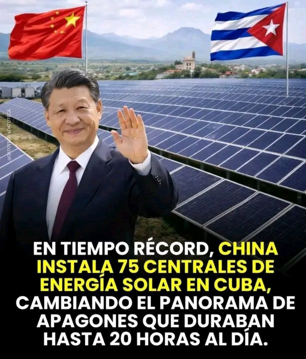 Lo q brilla con luz propia, nada lo puede apagar. El gigante asiático una vez más muestra su solidaridad. 🇨🇳 🇨🇺