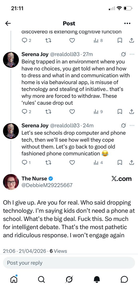 realdoll03's tweet image. Valid, I thought. Who’s for a behavioural app ban in schools? #SEND