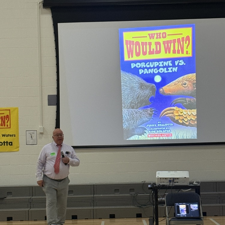 FallingWaters06's tweet photo. Today students got to listen to author Jerry Pallotta. They learned lots of interesting facts about animals and got to see a bit of the writing process. https://t.co/idgTkd0F4c