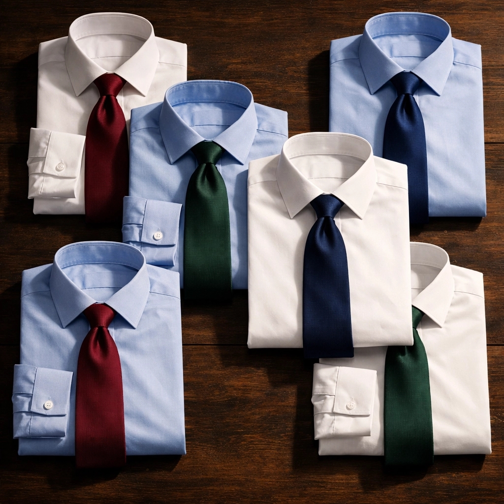 men_mode's tweet image. Success requires focus. Don't waste yours on deciding what to wear. A curated rotation of timeless shirts and ties ensures you look your best with zero effort. Build your uniform today. #EffortlessStyle #ExecutiveEfficiency #LaModeMens