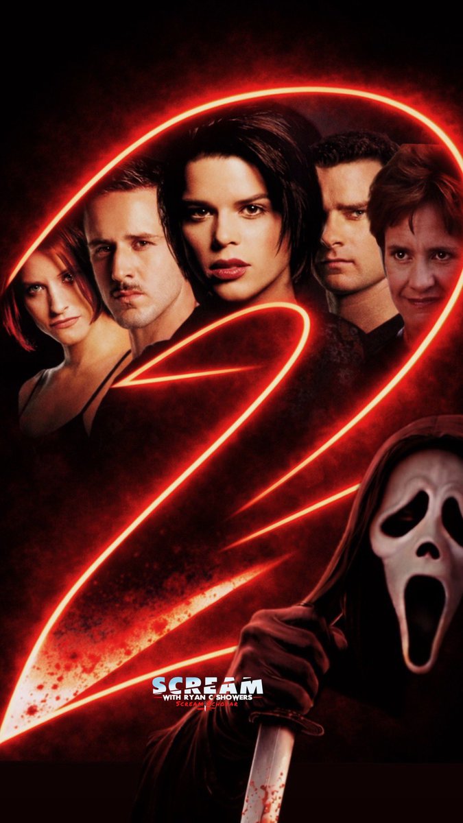 SCREAMwithRCS's tweet photo. Wes Craven’s SCREAM 2 (1997) starring Neve Campbell, Courteney Cox, David Arquette, Liev Schreiber, and Laurie Metcalf. 

Poster by @saculjvc https://t.co/EOBYy0xp9r