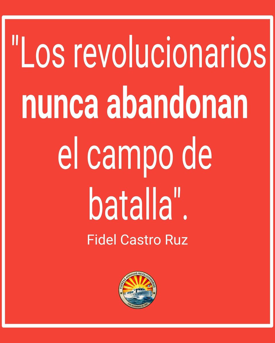 🇨🇺La vida demuestra que las posiciones blandengues ante el adversario no conducen a ninguna parte. La independencia y la libertad solo se conquistan y defienden con posiciones de principios. 
#CubaEstáFirme 
#CubaVencerá