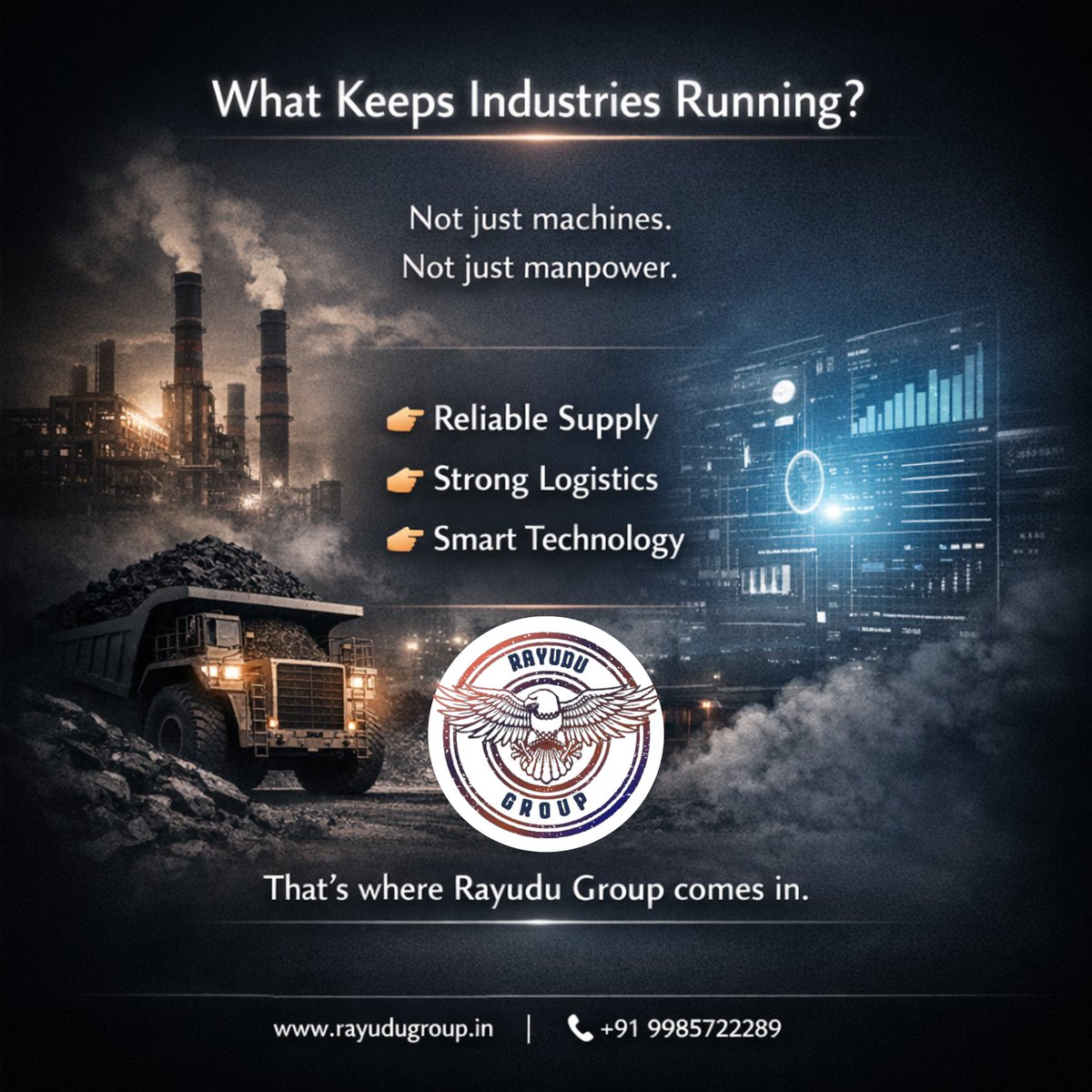 RayuduGroup's tweet image. What keeps industries running?

Supply. Logistics. Technology.

That’s the system behind Rayudu Group.

👉 Follow for insights

#Business #Industry #Logistics #rayudugroup #trendingtopic