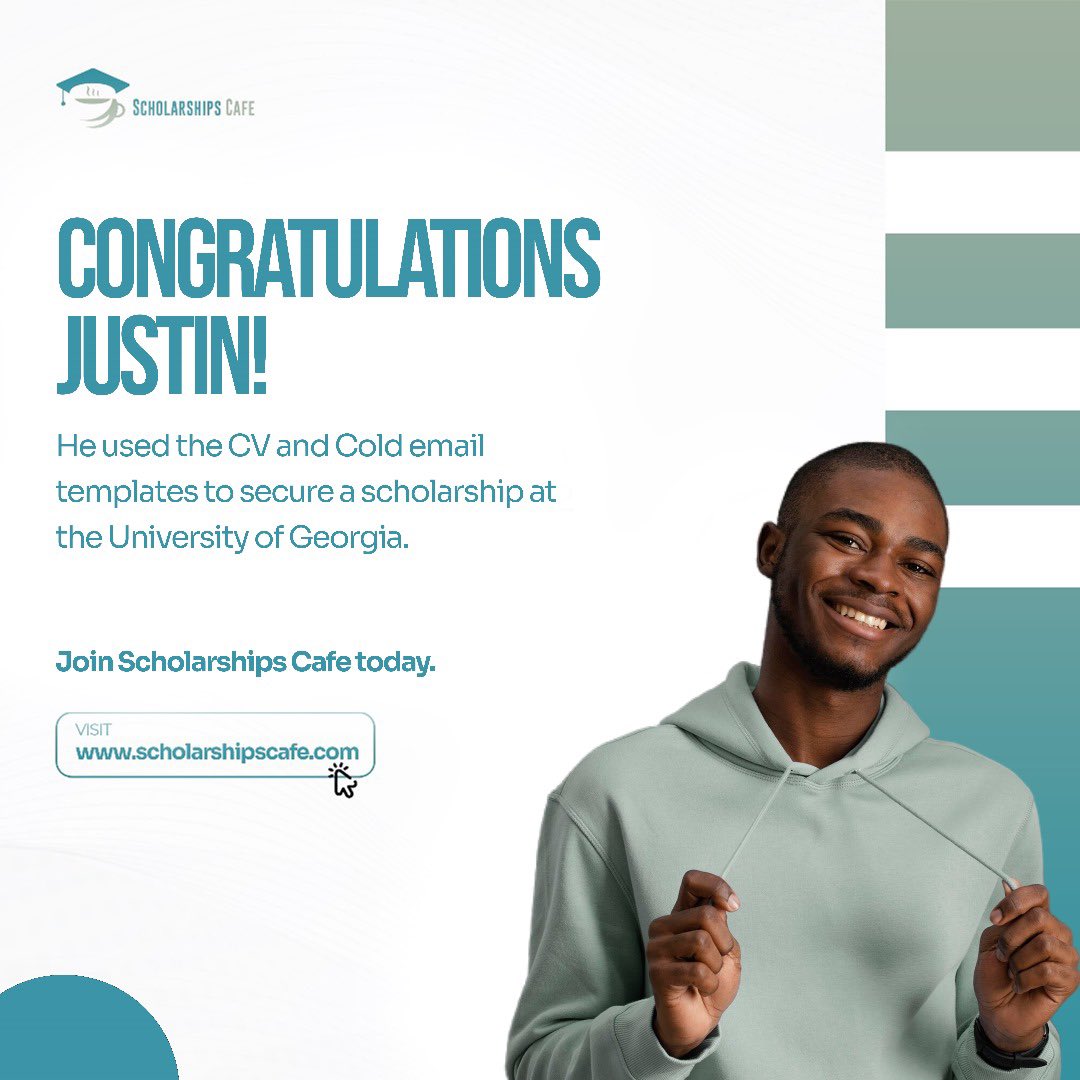 Scholarshipscaf's tweet image. A good Academic CV will impact your scholarship application positively. 

By using the IDAN template, 
JUSTIN got IN 👏 Congratulations to him

#30DaysChallenge 
#TestimonialTuesday