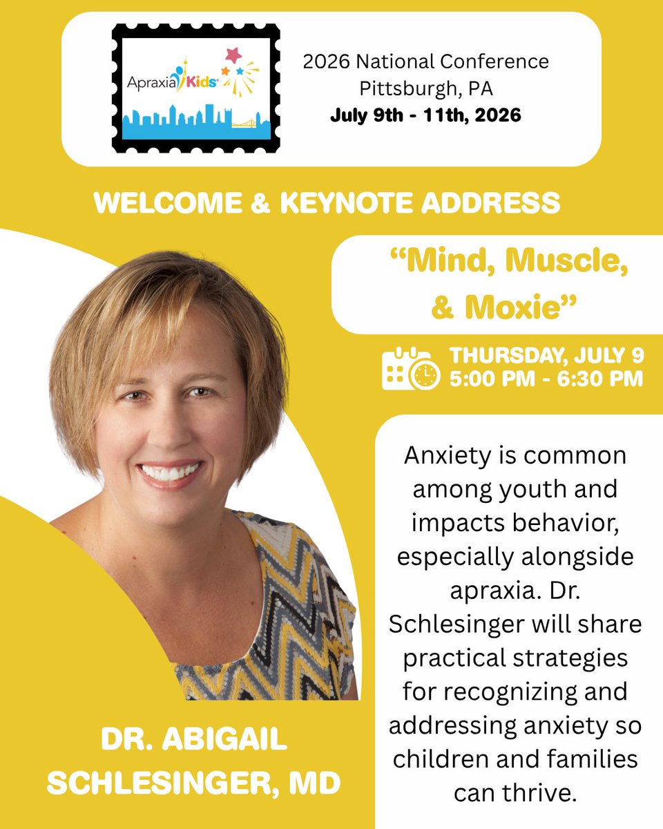 Apraxia_KIDS's tweet image. Meet our preconference speakers! We can't wait to see you Thursday, July 9th.

Learn more and register: apraxia-kids.org/apraxia-kids-n…

#CEU #Education #Apraxia #CAS #speech #SLP #Pittsburgh