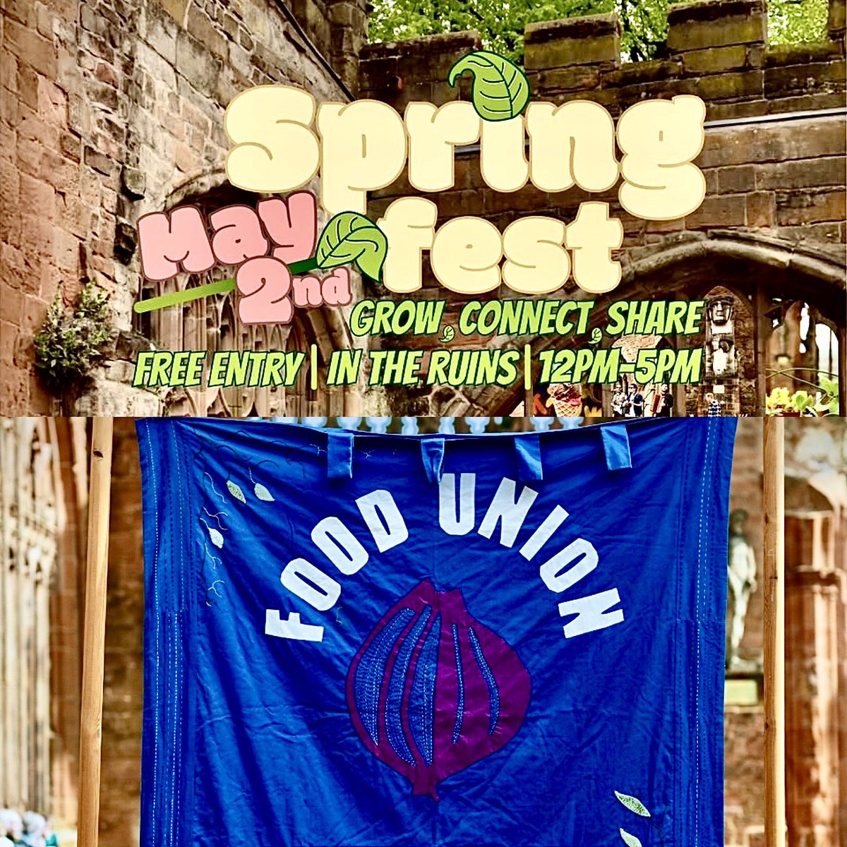 BedworthSeed's tweet image. 1/2 Our final #Second #Sowing #donation for 2026 was awarded to our good #friends at @food_union. We deeply admire the amazing work they do &amp;amp; the people they help throughout the year! Also their FREE, Spring #Festival, in the #Cathedral Ruins Coventry is on Sat 2 May 2026.