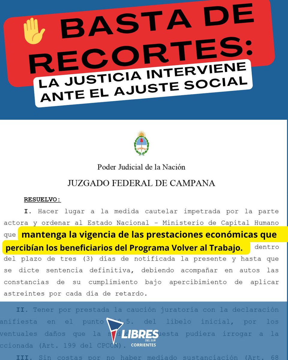 Partido Libres del Sur Corrientes tweet media
