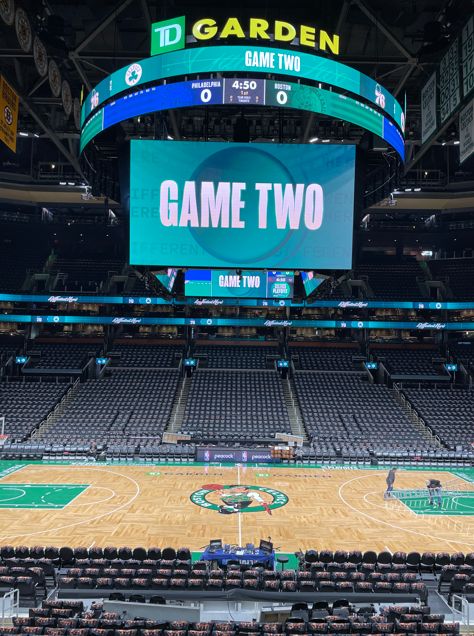 GAME 2: The Celtics are set to take on the 76ers in game 2 of the playoffs tonight at the TD Garden at 7 p.m.

The team dominated in the first game this past weekend, winning 123 to 91.

We wish them good luck! 🍀