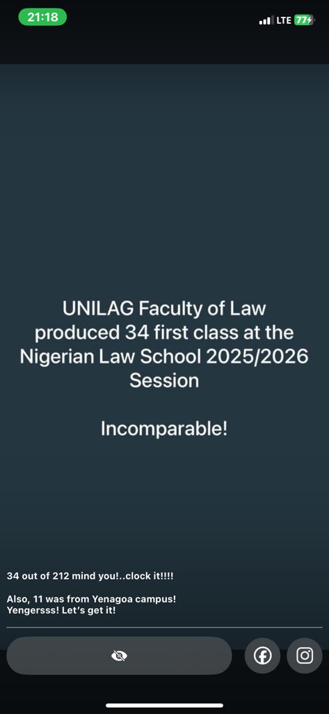 34 First class!!!!
And 11 of them were from Yenagoa!!!

Up Yengz🥹🥳
