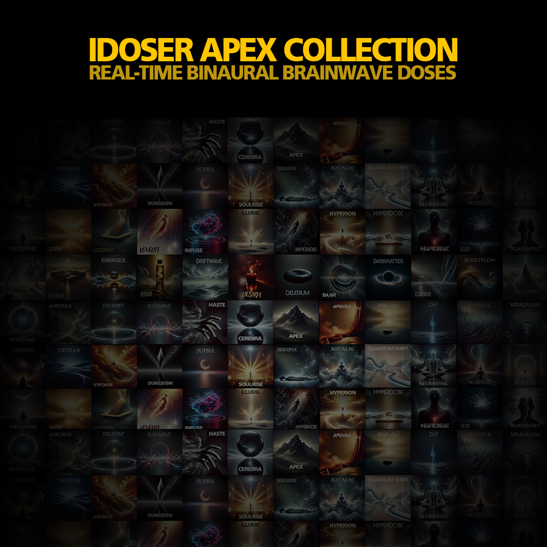 idoser's tweet photo. The #iDoser Apex Collection of #BinauralBrainwave Doses. The Real-Time brain induction Software for #MicrosoftWindows and Apple #macOS is free at https://t.co/uOYvmypr4s https://t.co/FxYndR5E9Y
