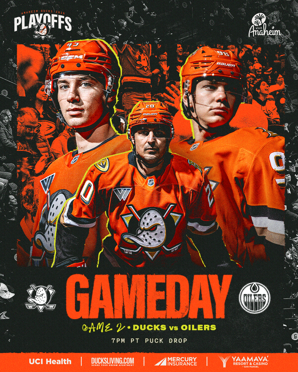 Payback time.

🆚: EDM
🕖: 7 p.m. PT
📺: TBS, Victory+, KCOP-13
🎙: <a href="/DucksStream/">Ducks Stream</a> 
#FlyTogether