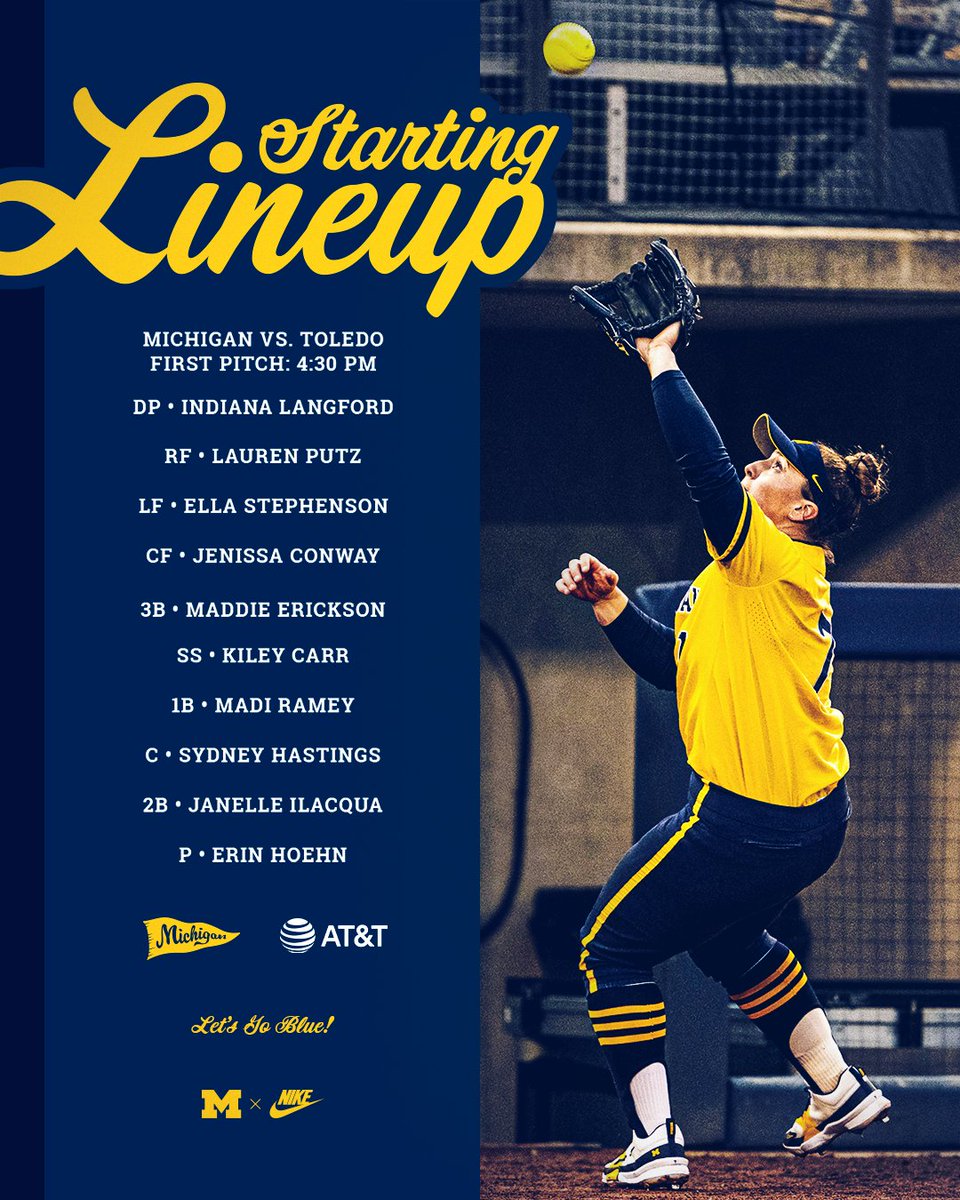 umichsoftball's tweet image. #GAME46 Starting Lineup.

Live Video &amp;gt;&amp;gt; myumi.ch/A1AMM
Live Stats &amp;gt;&amp;gt; myumi.ch/79Z8D

#GoBlue | @ATT