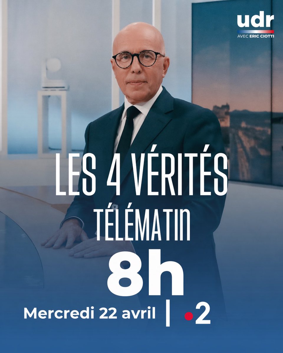 Retrouvons-nous demain à 8h sur France 2, je serai l’invité des 4 vérités