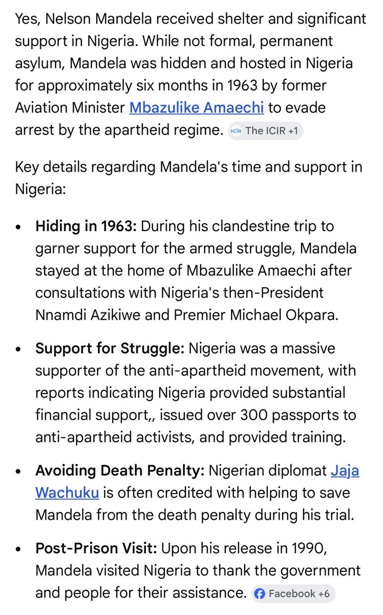 trutharing's tweet photo. @eddie_wrt What did Nigeria ever do for South Africa? See just a bit here. Even Mandela ran away to Nigeria to save his a..se and Nigeria/s literally did https://t.co/hTtbgl9EJD