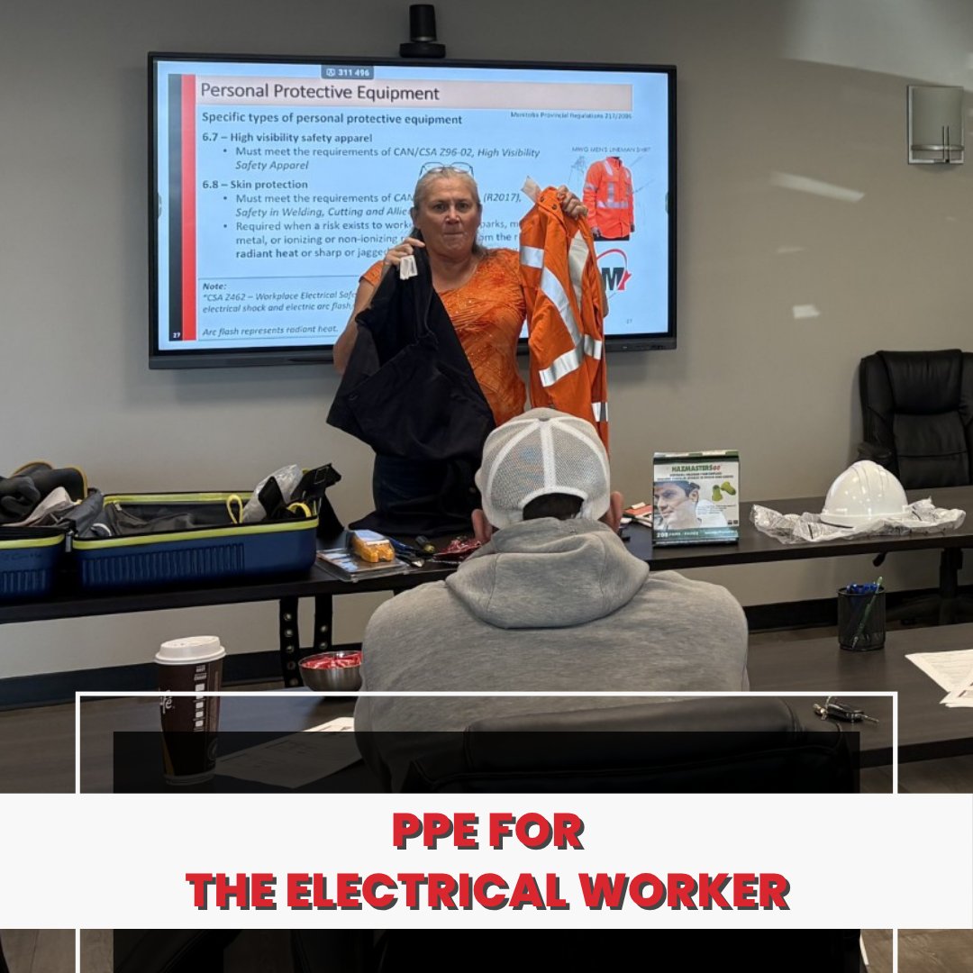 ECAManitoba's tweet image. This Safety Week, we’re focusing on what keeps electrical workers protected.

Join ECAM’s Gold Seal accredited Safety Program on May 4th at the ECAM office. 

Register: ow.ly/ORLe50YNHXS

#ECAM #Electricalsafety #safetycourse #PPE