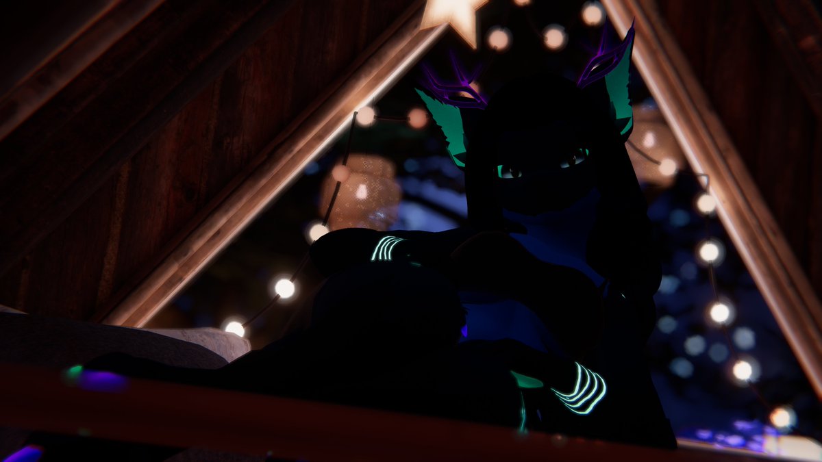 What a comfy night, is it not-?
I could use a soft, cute sweetheart to caress and embrace until the sun returns~ 💙
.
#Furry #VRChat #VRPhotography #VRChatphotos #Nardoragon