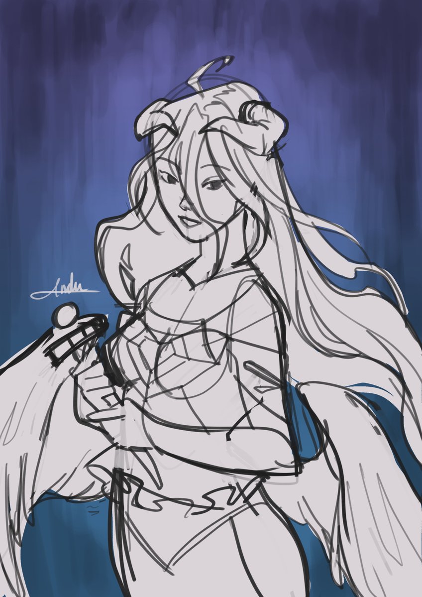 andielune's tweet image. Sketch vs Final 
#Overlord #fanart