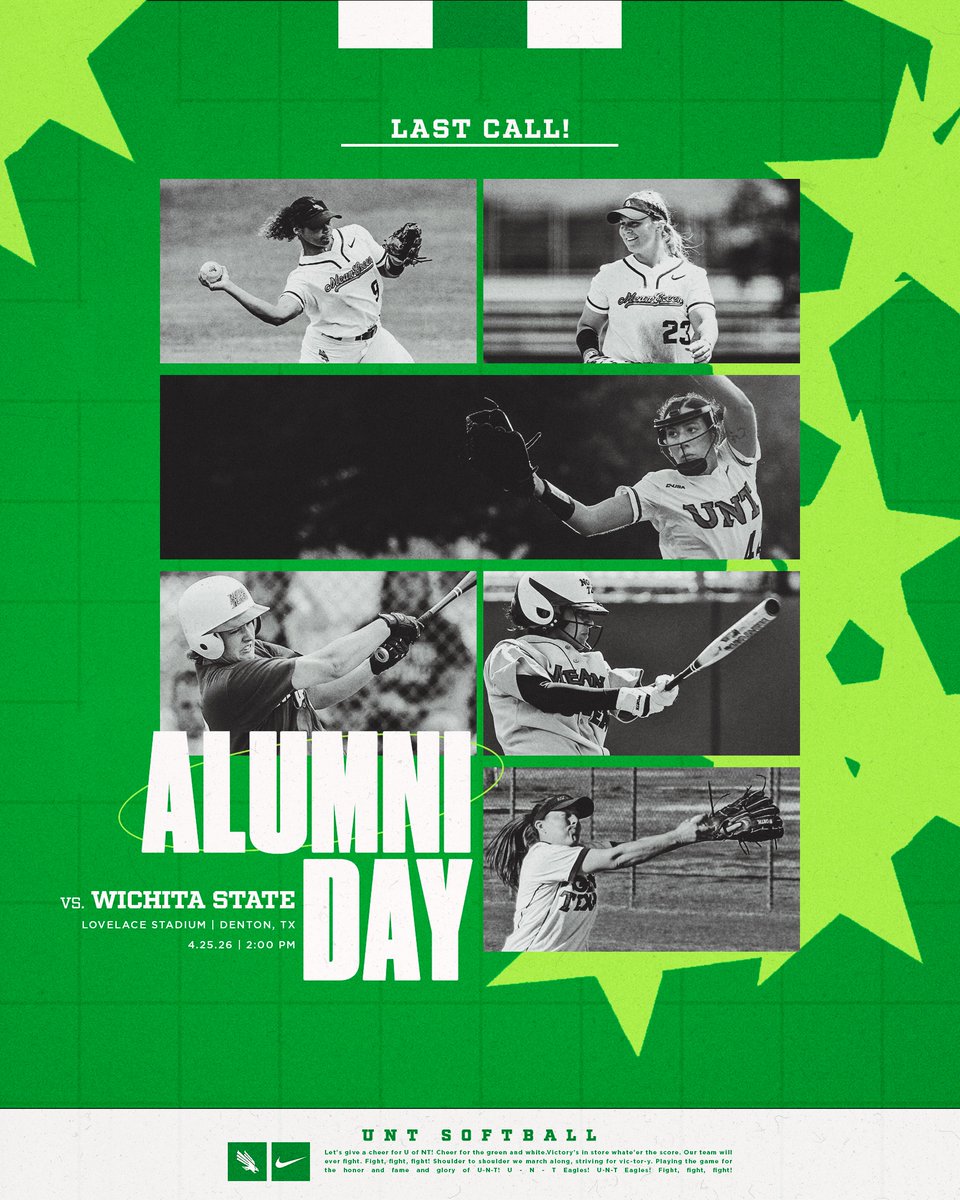 MeanGreenSB's tweet image. Last call for Alumni Day!! Come out and cheer on the Mean Green this Saturday afternoon against Wichita State! DM for more details 📥

#GMG 🟢🦅