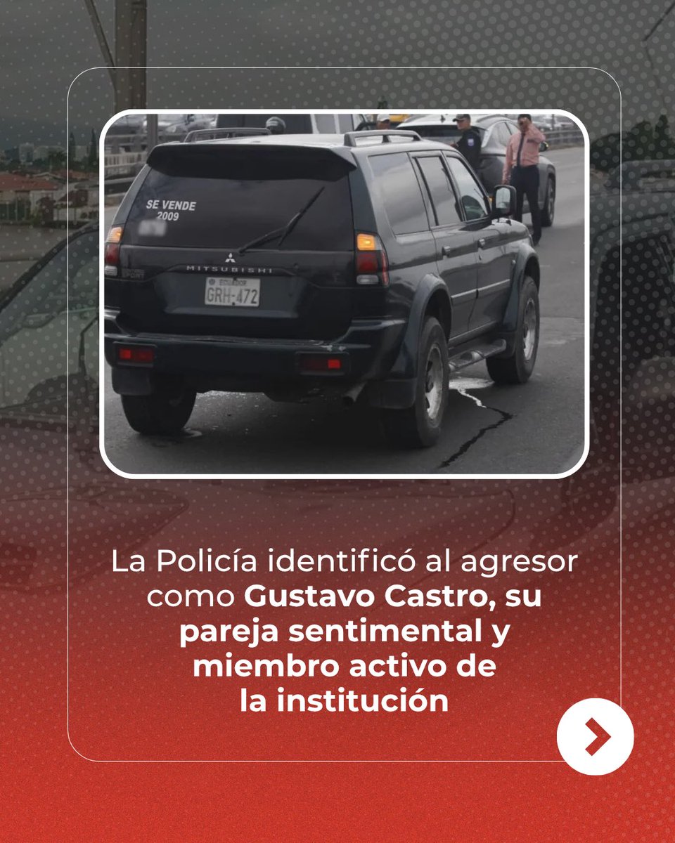 radio_pichincha's tweet image. 🔒#Seguridad | La abogada Solange Arellano fue asesinada en el Puente de la Unidad Nacional mientras se dirigía a su trabajo; la Policía confirmó que el responsable fue su pareja, Gustavo Castro, sargento en servicio activo, quien posteriormente se habría quitado la vida, en un