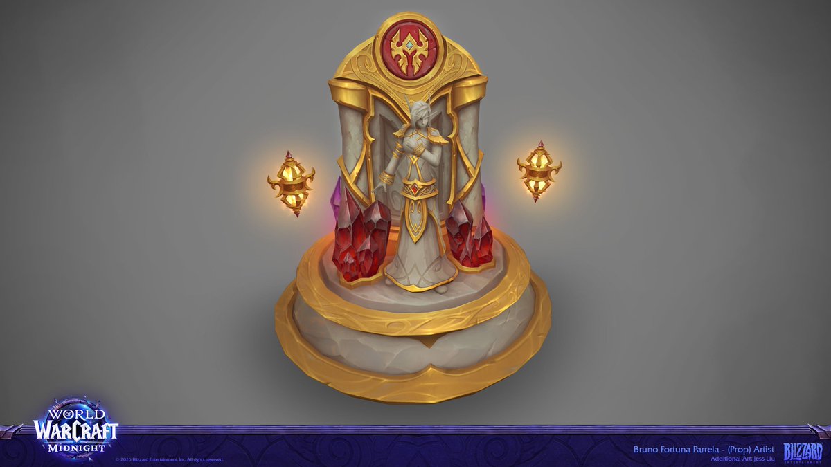 The Shattered Sun Statue that I made for the Isle of Quel´Danas Zone! 

More shots on my artstation:
artstation.com/artwork/2BNAOe

#Worldofwarcraft #Blizzard #BloodElf #Draenei