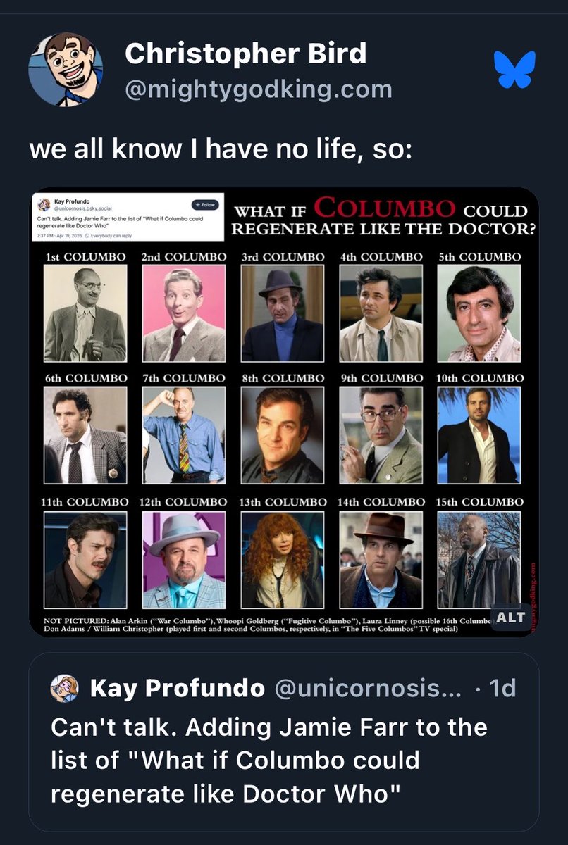 Tylertas's tweet image. From @mightygodking on the other site:
#doctorwho
#columbo
bsky.app/profile/mighty…