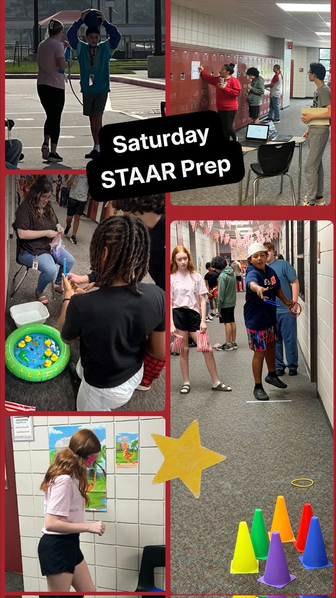 TISDTJHS's tweet image. 📚🎯 @TomballISD
Saturday, TJH students worked hard during Science &amp;amp; Math STAAR prep earning tickets during their review to play carnival games. Shoutout to their focus and effort—we’re proud of you!
#TomballJuniorHigh #STAARPrep #StudentSuccess #HardWorkPaysOff