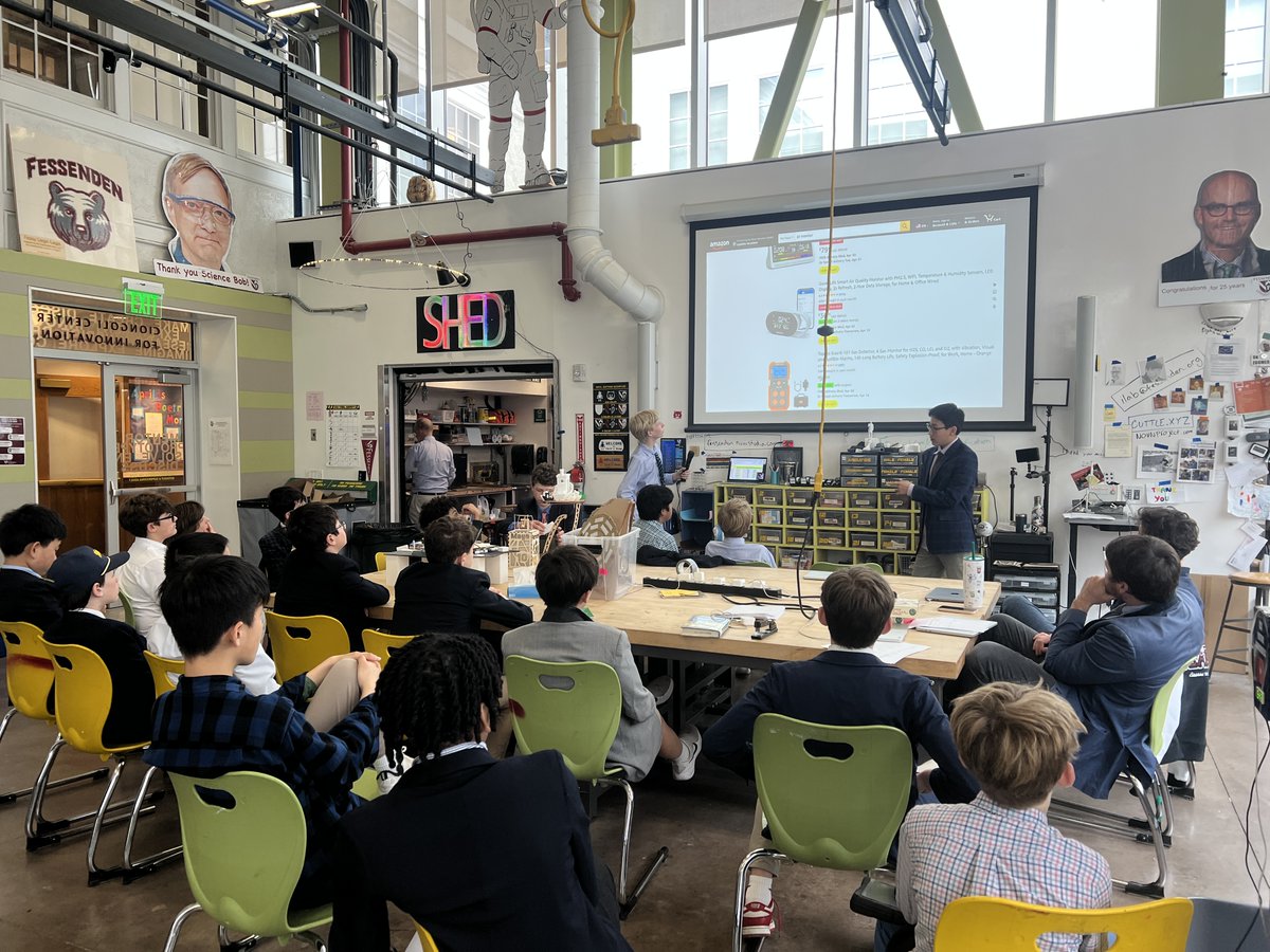 FessyiLab's tweet image. That is a wrap on the 7th-Grade cross-curricular "Environmental Justice" studio with final presentations in the Library and CCI today. #makered #makerspace #projectbasedlearning #PBL #environmentaljustice #handsonlearning #authenticlerning