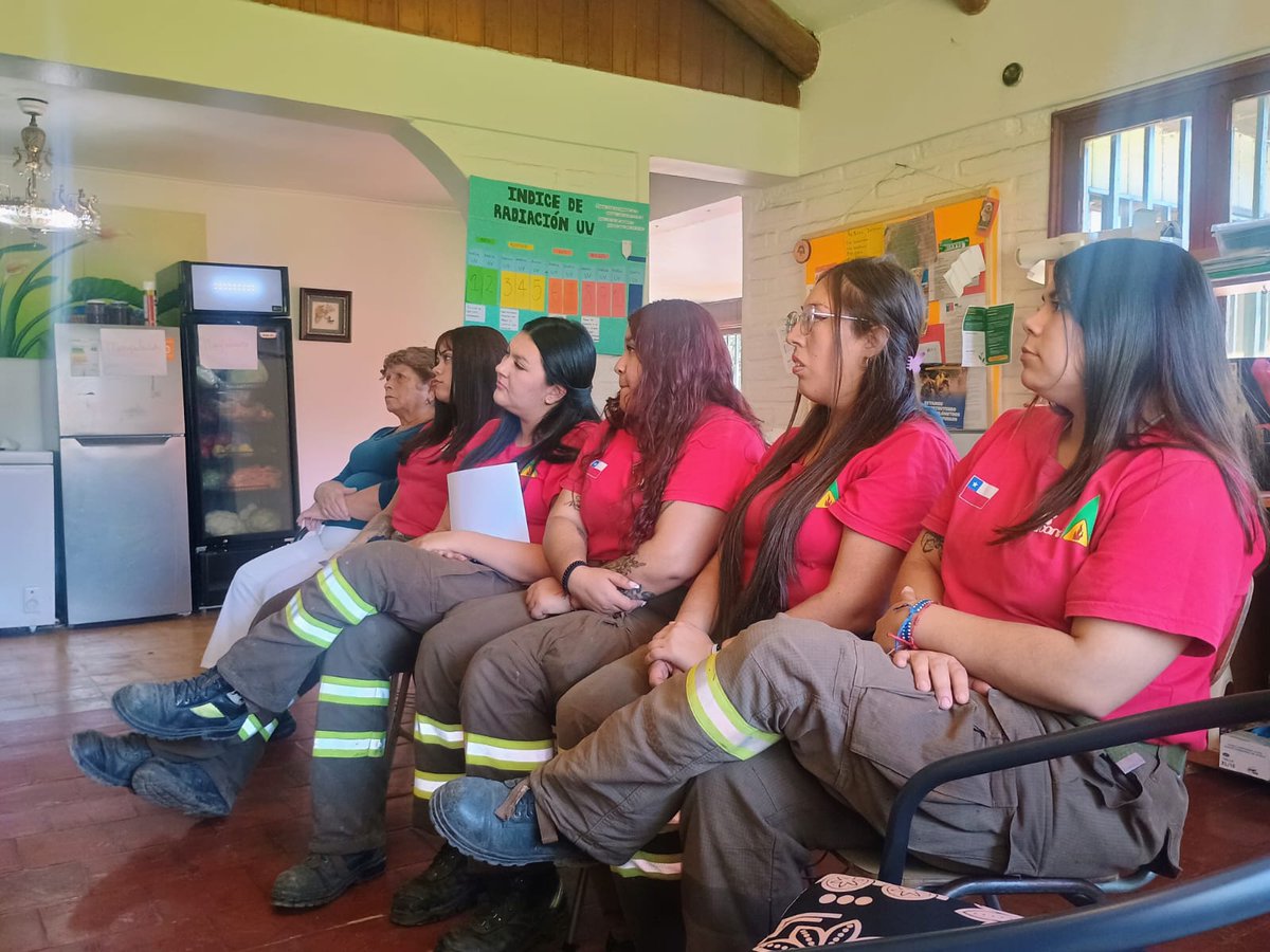 conaf_rm's tweet photo. Hoy reconocimos a la brigada de primer ataque Roble-20, ubicada en la comuna de El Monte, que además es la primera brigada femenina de la RM. 
👩‍🚒🌿 Fueron destacadas por su labor clave en la protección de vidas, infraestructura y naturaleza frente a incendios forestales. https://t.co/y2D2H1rpgU