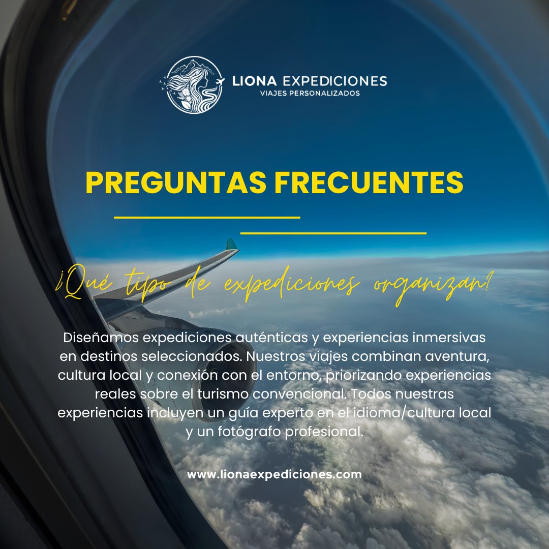 lionaexpedicion's tweet image. PARTE 1
​¿Dudas antes de tu aventura? 🌍✨

​Aquí resolvemos las FAQS sobre nuestras experiencias. Si tienes una consulta específica, ¡escríbenos! Estaremos felices de ayudarte. 💬🤝
​No vendemos turismo, creamos experiencias auténticas 💙

​#LionaExpediciones #FAQS