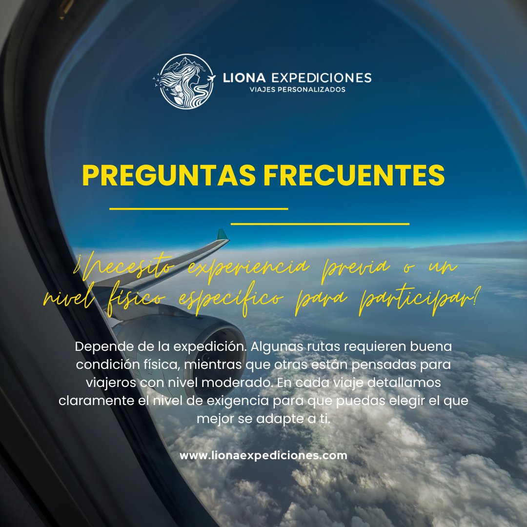 lionaexpedicion's tweet image. PARTE 1
​¿Dudas antes de tu aventura? 🌍✨

​Aquí resolvemos las FAQS sobre nuestras experiencias. Si tienes una consulta específica, ¡escríbenos! Estaremos felices de ayudarte. 💬🤝
​No vendemos turismo, creamos experiencias auténticas 💙

​#LionaExpediciones #FAQS