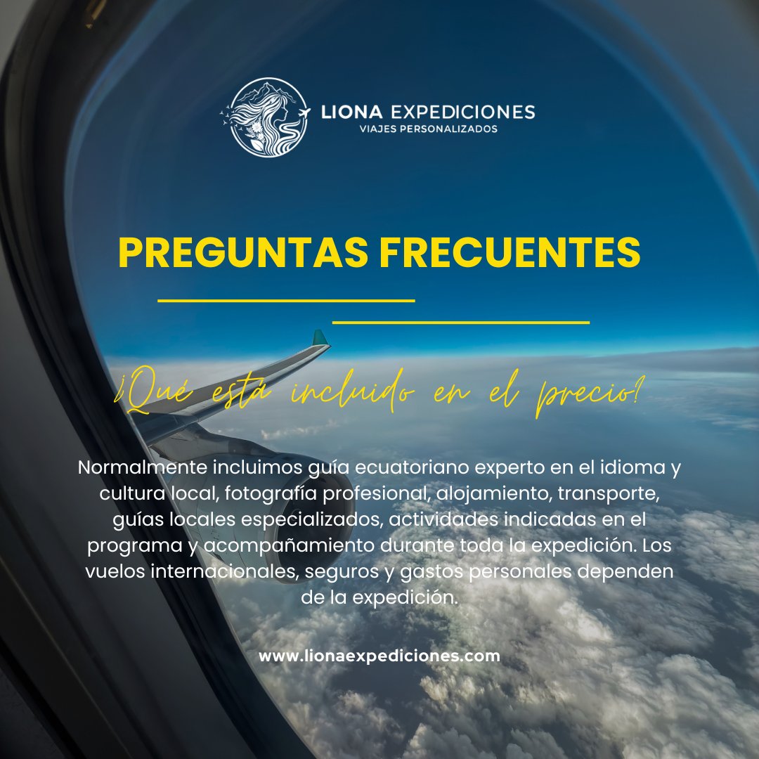 lionaexpedicion's tweet image. PARTE 1
​¿Dudas antes de tu aventura? 🌍✨

​Aquí resolvemos las FAQS sobre nuestras experiencias. Si tienes una consulta específica, ¡escríbenos! Estaremos felices de ayudarte. 💬🤝
​No vendemos turismo, creamos experiencias auténticas 💙

​#LionaExpediciones #FAQS