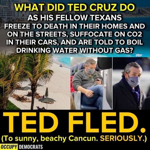 AmyHoare3's tweet photo. @tedcruz Yet you abandoned them as they froze ....... #TedFled
How's Snowy doing?
You're a war criminal and Paedophile protecting traitor.
Texas deserves better! https://t.co/hX5PcsaY7C