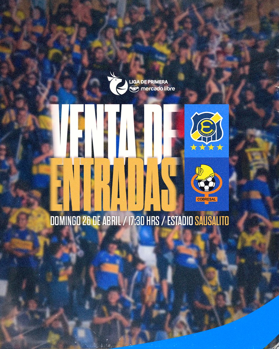 evertonsadp's tweet photo. 𝗘𝗡𝗧𝗥𝗔𝗗𝗔𝗦 🎟 • ¡Comunidad 𝙊𝙧𝙤 & 𝘾𝙞𝙚𝙡𝙤! Ya están disponibles las entradas para el partido de este domingo frente a Cobresal 🔥.

Venta en https://t.co/uVQNG0JAmB 🎫.
Entradas niños/as entre 4 y 12 años 👦🏻👧🏻.
Entradas tercera edad +60 años 👵🏻🧓🏻.

Recuerden inscribirse en https://t.co/YJwV5OdBOq 📝 antes de comprar un ticket. 

🔹️ #VamosEverton • #Evertonízate 🔸️