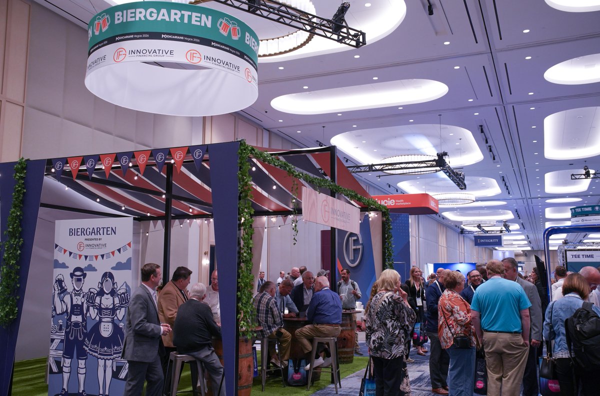 teamifg's tweet photo. Day 1 at the Medicarians 2026 Expo Hall was incredible. Packed booth, full Biergarten, and conversations that remind us why we love this industry. Thank you to everyone who stopped by today!
#InnovativeFinancialGroup #Medicarians2026 https://t.co/4UnqB3gpfy