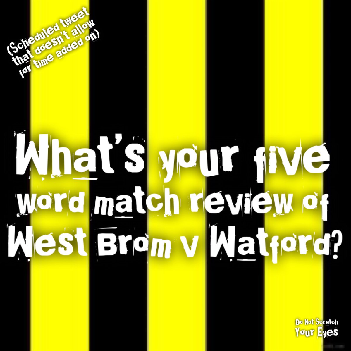 Do Not Scratch Your Eyes Watford FC Podcast 🐝 tweet media