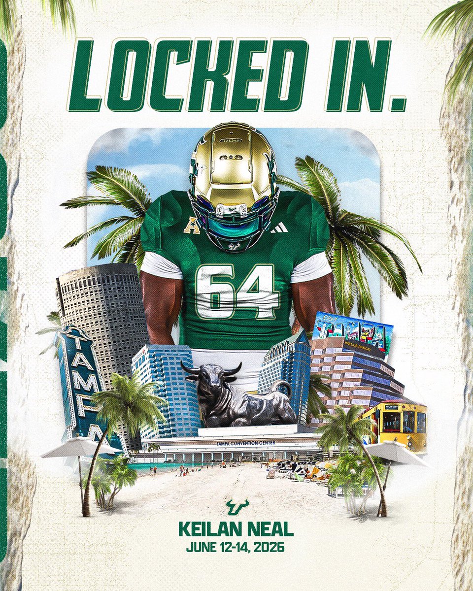 KeilanNeal64's tweet image. Excited to be down June 12th-14th let’s go @KyleWSteinhoff @Big_Glitch @USFFootball
