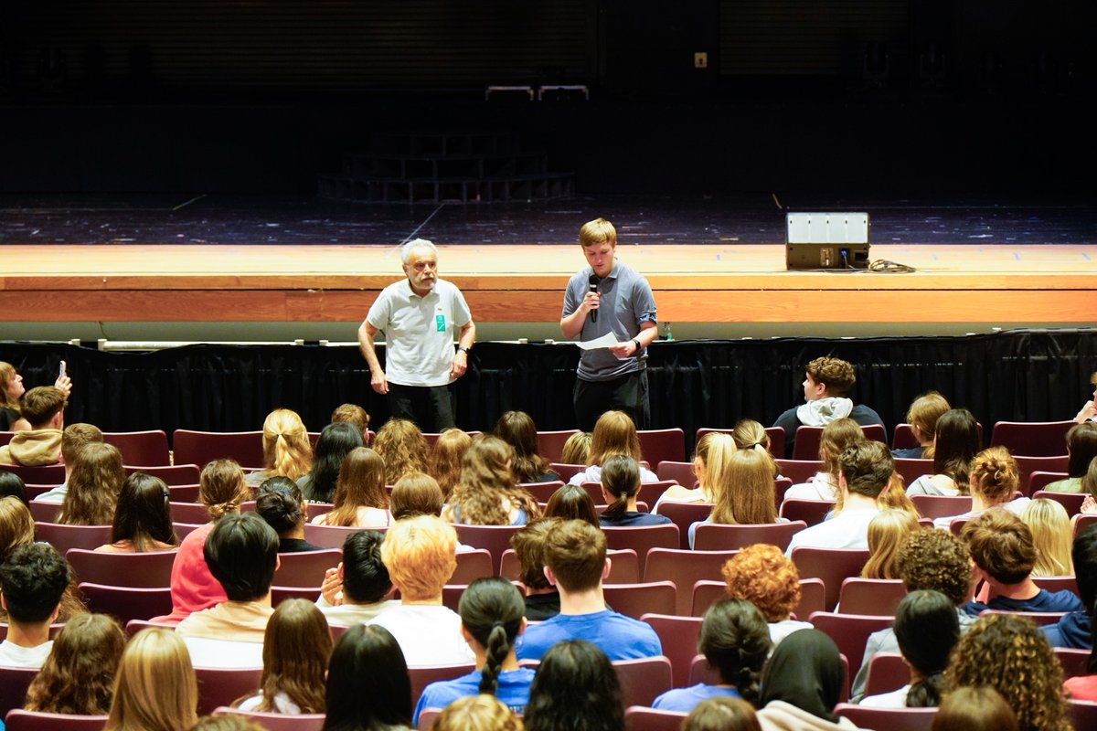 CBSDSchools's tweet photo. On April 14, CB South students heard from Michael Fryd of the Holocaust Awareness Museum and Education Center, who shared his firsthand experiences from the Holocaust—a powerful and meaningful learning opportunity. https://t.co/g57xAMwyC8