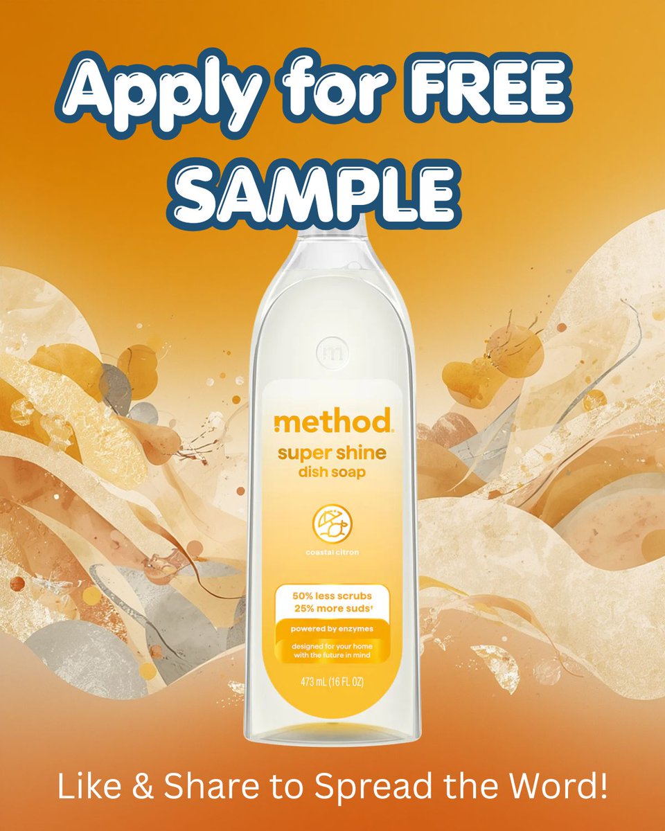 canadianfstuff's tweet image. 🍋 Free Method Super Shine Dish Soap-GO!🍋 
buff.ly/8oduKFw 

#methoddishsoap #freesample #freebie