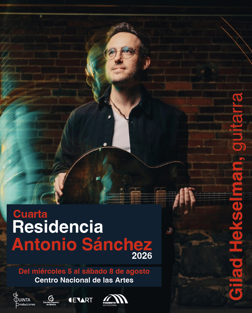 DeQuintaPro's tweet photo. ¡GUITARRISTAS DE JAZZ!
La Cuarta Residencia Antonio Sánchez 2026 contará con la tutoría del guitarrista Gilad Hekselman; ganador del concurso de guitarra Gibson–Montreux Jazz Festival (2005)
No dejes que se te escape esta oportunidad académica única. https://t.co/j97Wbm9uKc