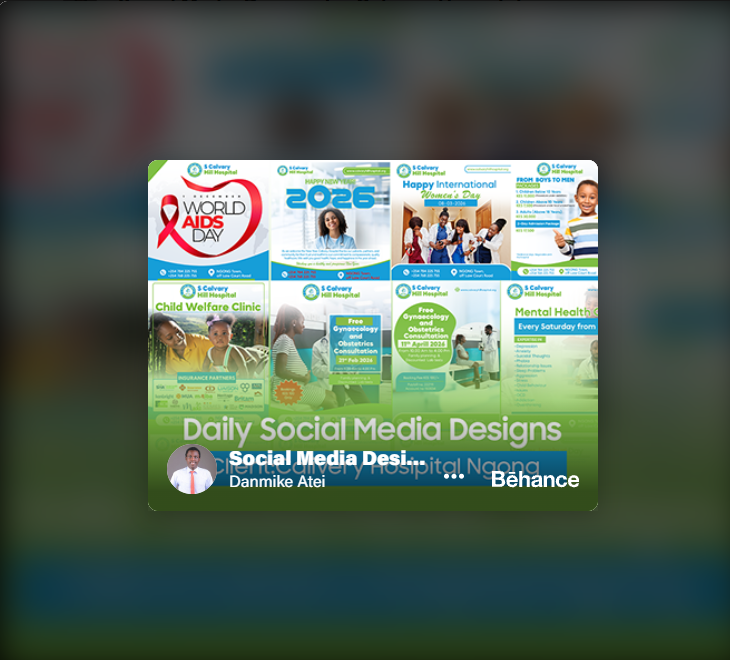 DanmikeAtei's tweet image. Designing impact, one post at a time. 🎯
Here’s a look at my daily social media designs for Calvary Hospital Ngong — clean, informative, and engaging.
Consistency + Creativity = Results 💡
#GraphicDesign #SocialMediaDesign #Branding #HealthcareMarketing
behance.net/gallery/248011…