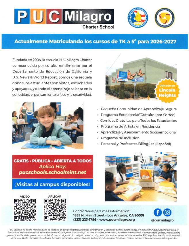 pucmilagrocs's tweet photo. Now accepting enrollment for the 2026-2027 school year!

¡Ahora aceptando solicitudes para el 2026-2027 año escolar!

Sign Up Here / Regístrate aquí:
https://t.co/6n1d0YtU6P https://t.co/9NygIiBRcV
