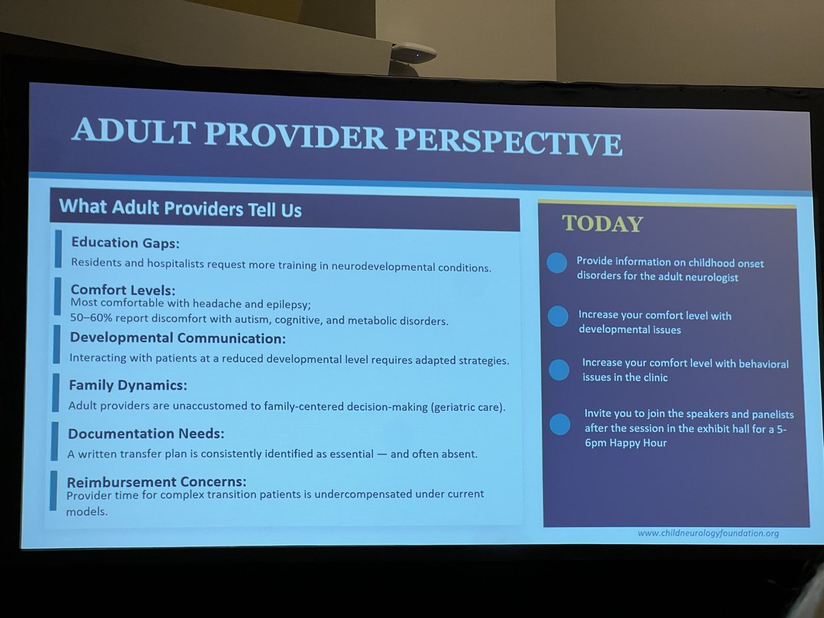 doctordobro_'s tweet image. @anntiltonnola &amp;amp; @KerashviliNino leading Transition to Adulthood talk at #AANAM! @AANmember - over half of providers surveyed reported discomfort with #autism @ #neurodevelopmental disorders. Talks like these at AAN can change that statistic! @Neuro_IDD