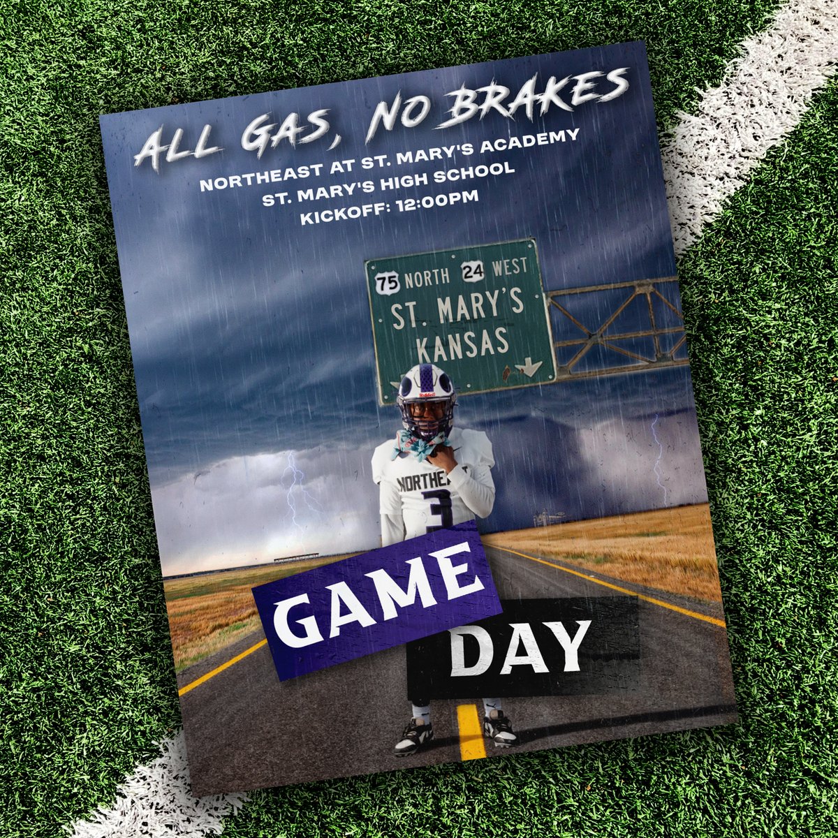 CoachStingRay27's tweet photo. The warm weather in Kansas City has me thinking about the busy 2025 season with Northeast High School.

Had a blast putting these together for the Vikings and helping make game feels a litte more special. Huge shoutout to @Coach_Rosey_50  in trusting us with their branding. https://t.co/RgQBmJduxb