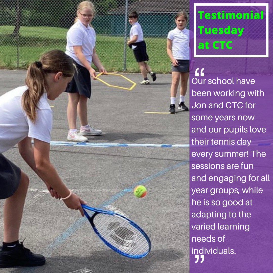 CaerphillyLTC's tweet image. #TestimonialTuesday at #CTC - “our pupils love their tennis day every summer… sessions are fun, engaging for all and adapted to varied learning needs…” 🎾💬👇

If you have feedback on @CaerphillyLTC we’d love to hear from you so tweet us or drop us a message or email. 🗣🤝