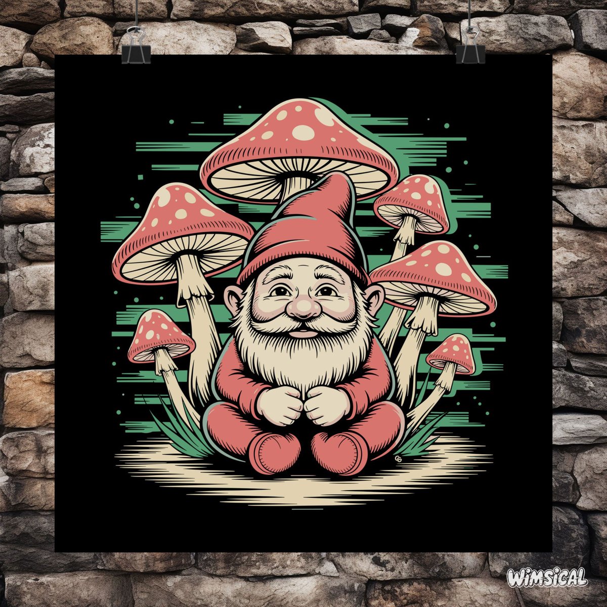 wickedbazaar's tweet image. Somewhere between garden decor and forest magic… 

This Gnome Mushroom Poster brings that cozy, slightly trippy woodland energy—like something you’d find hanging in a cabin you weren’t meant to discover.

market.wickedbazaar.com/product/280896…

#WallArt #Garden #Gnome #WickedBazaar #Wimsical