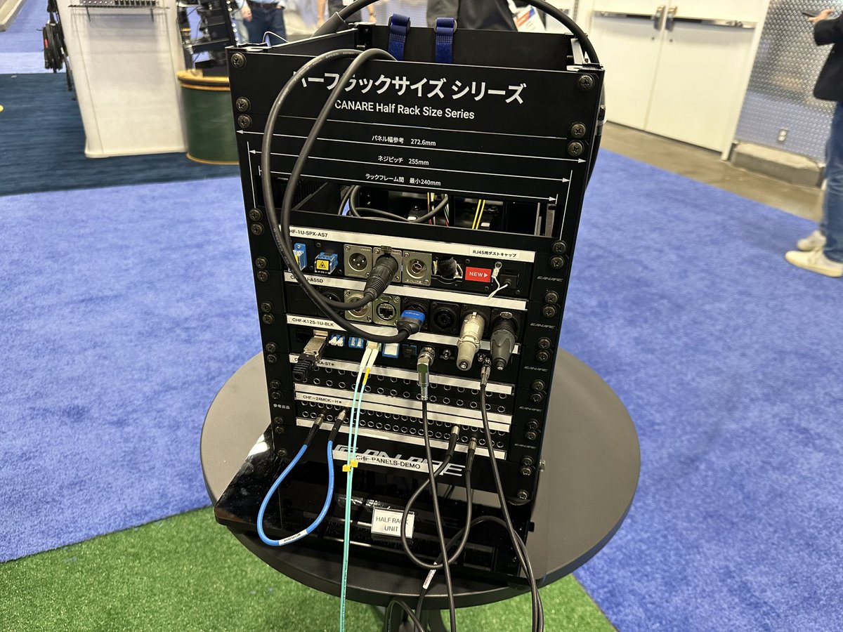 DaleProAudio's tweet photo. Canare’s truck friendly half rack patchbay system #NABShow https://t.co/4X32nOcYDx