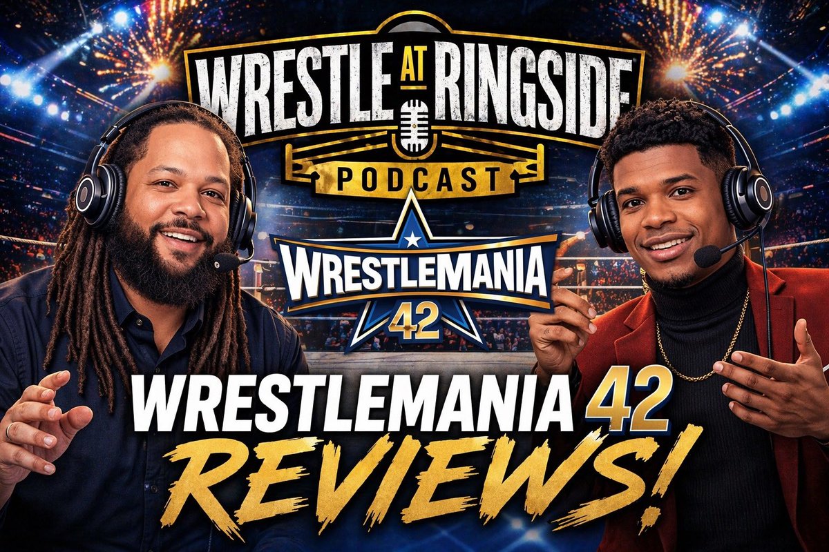 WrestleAtRingsd's tweet photo. Tune into our WrestleMania 42 review episode tonight at 7:30pm on Twitch: https://t.co/I4UYmnCbNe
#WWE #WrestleMania #Wrestlemania42 #WweRaw #Smackdown https://t.co/l2kCmqNUTr